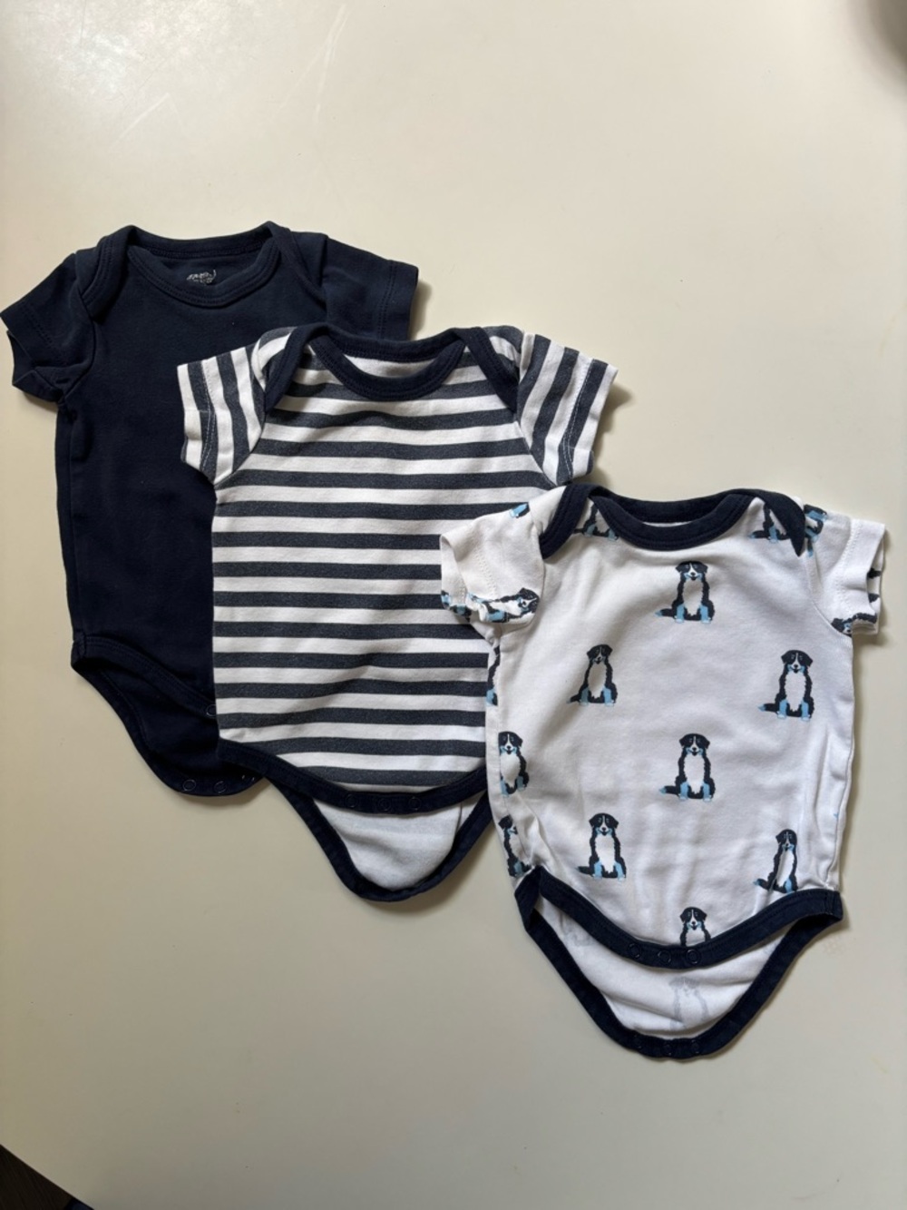 Monica and Andy 3-Pack Short Sleeve Bodysuits